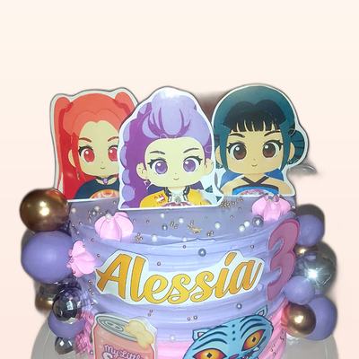 Torta temática de personajes hecha por JHOMI
