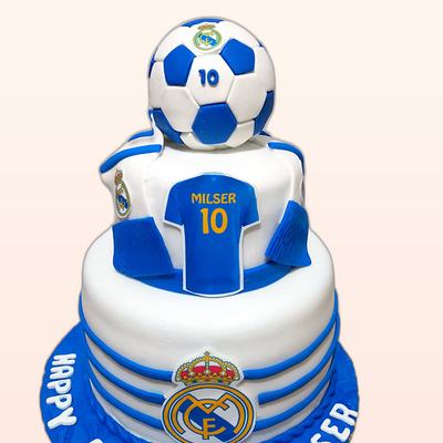 Torta con tema de fútbol hecha por JHOMI