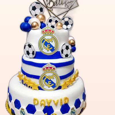 Torta con tema de fútbol hecha por JHOMI