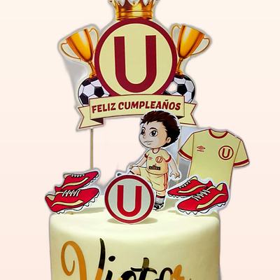 Torta con tema de fútbol hecha por JHOMI
