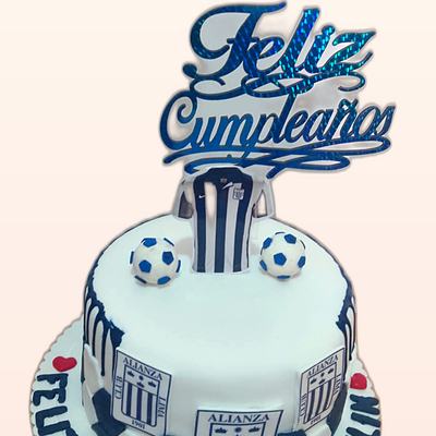 Torta con tema de fútbol hecha por JHOMI