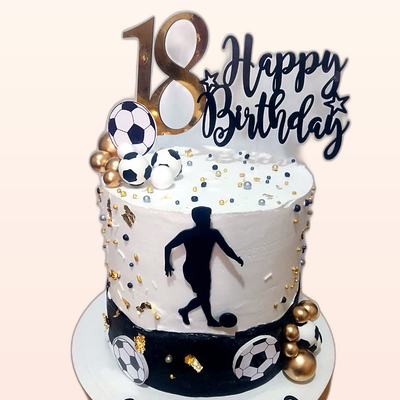 Torta con tema de fútbol hecha por JHOMI
