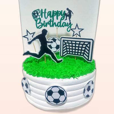 Torta con tema de fútbol hecha por JHOMI