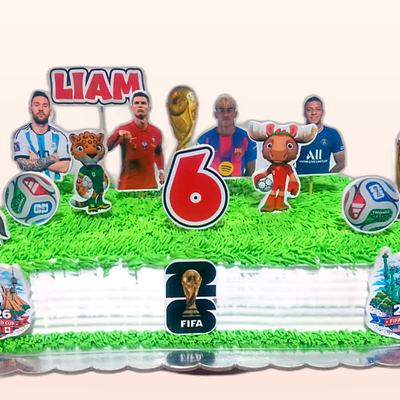 Torta con tema de fútbol hecha por JHOMI