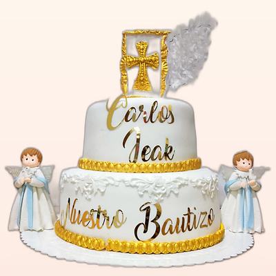Torta de bautizo o primera comunión hecha por JHOMI