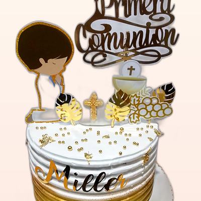 Torta de bautizo o primera comunión hecha por JHOMI