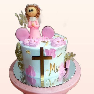 Torta de bautizo o primera comunión hecha por JHOMI