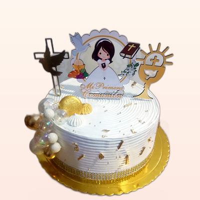 Torta de bautizo o primera comunión hecha por JHOMI