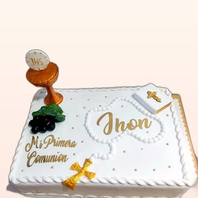 Torta de bautizo o primera comunión hecha por JHOMI