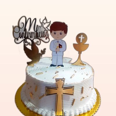 Torta de bautizo o primera comunión hecha por JHOMI